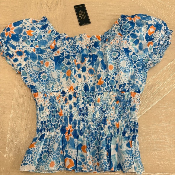 Lauren Ralph Lauren Tropical Floral Off-The-Shoulder Top - Picture 5 of 5